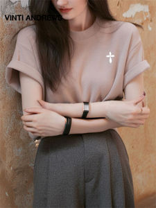 Áo Thun Tay Ngắn Cổ Tròn Elegent