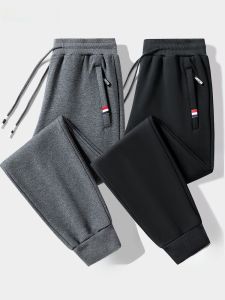 กางเกงวอร์มลำลองผ้าฝ้ายแท้สำหรับผู้ชาย กางเกงขายาวทรงหลวม กางเกงขายาวทรงหลวมฤดูใบไม้ผลิ ฤดูใบไม้ร่วง ฤดูหนาว กางเกงขายาวลำลอง กางเกงขายาว