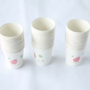 Disposable Paper Cup Containers Coffee Containers Cups 12oz Ice Cream Dessert Bathroom Mouthwash Accessories Cawan 一次性水杯