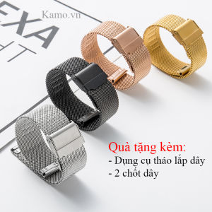Dây đeo đồng hồ nam nữ inox - kim loại size 22mm 20mm 18mm 16mm 14mm 12mm dây đồng hồ cao cấp milanese thép không gỉ