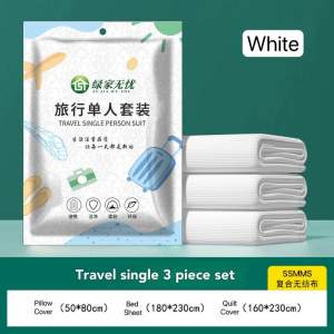 【SG Instock】Travel Disposable BedSheet Quilt Cover Pillow Cover Bath Towel Non Woven Fabric Travel Holiday accessories
