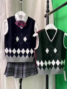 Ali9 Kids Sweater Vest for Boys and Girls: V Collar Waistcoat for Spring and Autumn