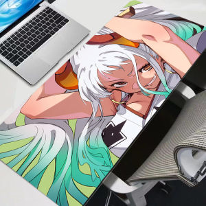 Bandai | Gaming Mousepad One Piece Yamato New Big Computer Gamer Mouse Pad Natural Rubber With Locking Edge Gaming Mouse Mat XXL