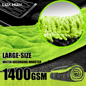 1400GSM Ultra-Thick Drying Towel for Car/Motorcycle Oversized 60x120cm Cleaning Cloth Soft High Absorbent Car Detailing Towel