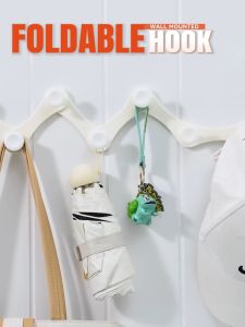 Locaupin Multifunctional Adhesive Wall Mounted Hook Organizer Hanging Heavy Duty Peg Racks For Bags Clothes Keys Coats