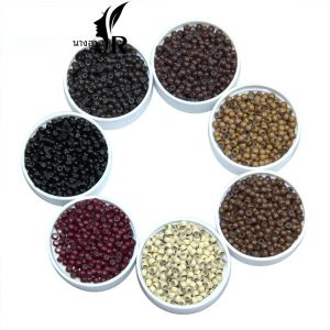500 ชิ้นซิลิโคนลูกปัด Nano แหวน Micro ลูกปัดแฟชั่น Salon Hairstylist Dreadlock Hair Extension เครื่องมือ 8 สี