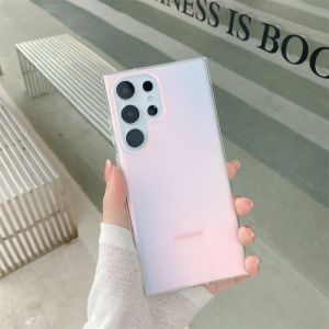 Applicable to Samsung S22 S23 S24ultra Phone Case Transparent Magnetic Shell S22plus Apple Iphone16/15 Transparent Colorful Chameleon Drop-Resistant IMD Fresh Frosted Protective Cover