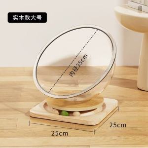 Spacecraft Cat Bed High Transparency Cabin Four Seasons Universal Semi-Closed Acrylic Solid Wood Rotating Platform Cat Bed Toy