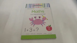Little Genius Maths Fun Educational Book Pad With Stickers For Kids To Learn Basic Sums Measurement Shapes