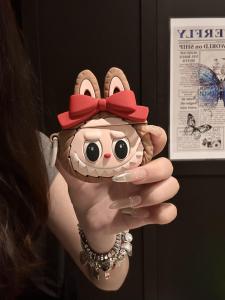 เคสป้องกัน Airpods pro 2 รุ่นใหม่ 3 ชั้น ผ้าฝ้าย ผูกโบว์ผีเสื้อ ลายการ์ตูน น่ารัก สำหรับผู้หญิง ป้องกันการตกหล่น