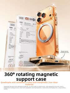 Divi | 360 Rotational Magnetic Stand Transparent Full Protection Phone Case