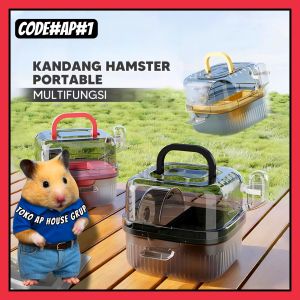 KANDANG HAMSTER PORTABLE - MODEL TRAVEL 2 TINGKAT《KODE#1》