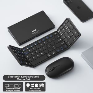 B．O．W | Bluetooth Folding Portable Keyboard and Mouse Set