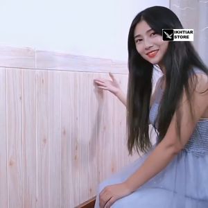 Wallpaper Dinding 3d Foam Motif SERAT Kayu / Wood Foam Dekorasi Ruangan Kamar 70x70cm