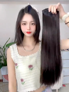 🔥 Kẹp Tóc Giả Nữ Dài Thẳng KT01 – Kẹp Bảng To Tự Nhiên Tăng Độ Dài Tức Thì Siêu Mềm Mượt – Dễ Dùng Tại Nhà!