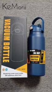 Portable Thermos with Straw 304 Stainless Steel Thermal Mug Tumbler Coffee Cup Sports Vacuum Flasks Cold and Hot Water Bottle