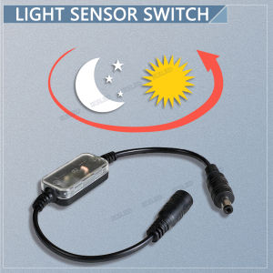 Light Sensor Switch Auto on Off Photocell Street Light Switch 5A Photo Control Photoswitch Sensor with Remote Control 3.7V-24VDC