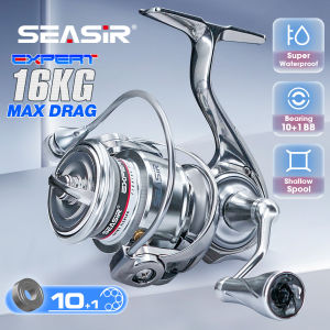 Seasir chuyên gia spining Ống cuộn dây câu siêu dài đúc nhôm nông spool 1500S-4000S10 + 1BB5.2:1 Max Kéo 16kg một mảnh kim loại tay cầm chạy điện nước ngọt Ống cuộn dây câu cá nước mặn Ống cuộn dây câu