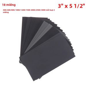 EELHOE | Bộ Giấy Nhám 15/18 Cái Bộ Dụng Cụ Đánh Bóng Mài Mòn 400-3000 Grit Giấy Nhám Khô/ướt Để Đánh Bóng Đồ Gỗ