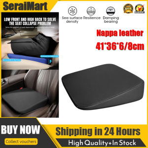 แผ่น Bantal Kursi ในรถที่ออกแบบตามหลักสรีรศาสตร์สำหรับผู้ใหญ่ระยะสั้นแผ่นรองเครื่องเสริมความสูงแบบปรับได้ที่นั่งคนขับกันลื่น Bantal Kursi สำหรับรถยนต์รถสวมใส่ได้แบบสากล (41x36x 6/8ซม.)