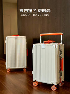 Fashionable Wide Pull Rod Luggage Suitcase Handheld Carry-On Bag No Check-In Fee for Women Compact Size for Short Trips