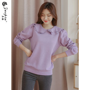 ZUOPIN | Vintage Puff Sleeve Design Long Sleeve T-Shirt