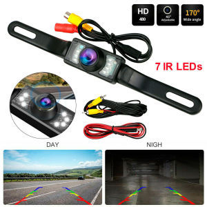 170° car rear view camera reverse backup parking 7LED night vision waterproof