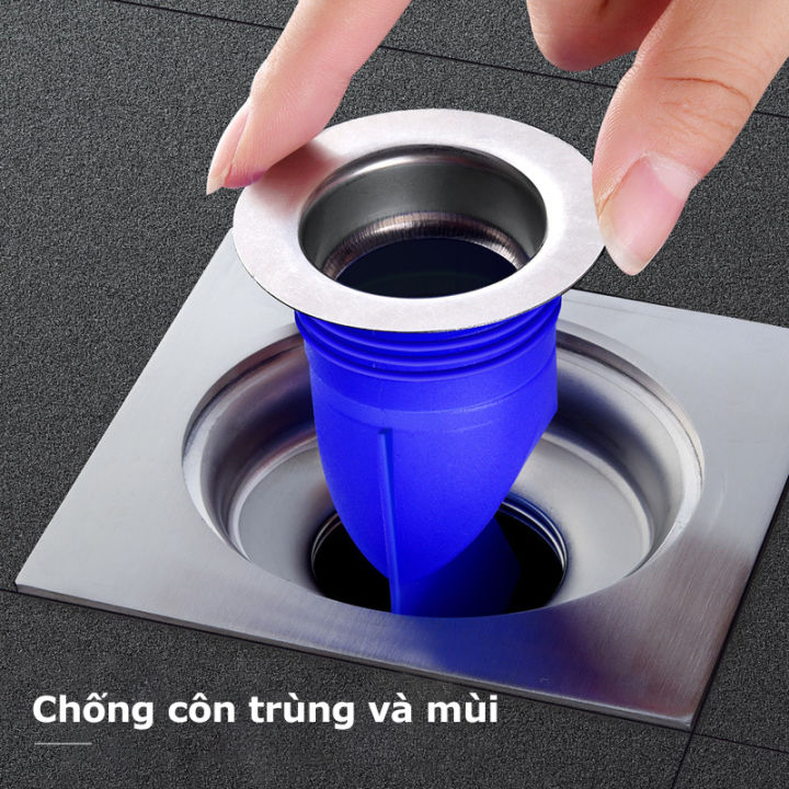 Bịt cống silicon chặn mùi hôi cống bộ nắp phễu thoát sàn chống trào ...