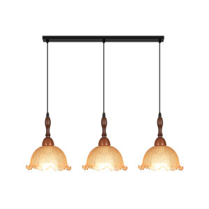 DGY | Vintage Style Ice Cracked Glass Chandelier 3 Heads