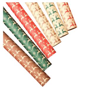 Thick Christmas Kraft Paper DIY Gift Packaging Paper 20 Sheets