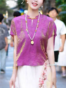 QINGNAER | Áo Blouse Cao Cấp Dành Cho Phụ Nữ Plus Size