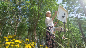 MEEDEN Plein Air Easel for Painting: Adjustable Travel Watercolor Easel Stand for Adults- Collapsible Portable Tripod for Artists