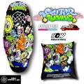 Sarung jok motor full print Arvi x Skuter tuning Anti cakar kucing dan air. 