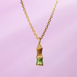 Chow Sang Sang 周生生 999 Gold MINTY Collection Bamboo Pendant for Women 96653P Price-by-Weight 0.56g Gold  [Necklace not Included]