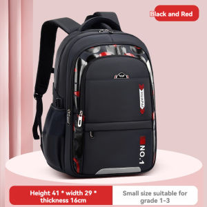 Oxford cloth childrens schoolbag for boys wear-resistant lightweight spine protection general model for grade three to grade six large capacity waterproof student backpack