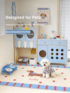 YUNHAOBUYI | Cute Blue PVC Waterproof Pet Sleeping Mat