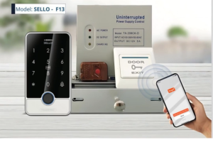 Khóa vân tay cửa nhôm thông minh Hubert HB CN86 black app wifi chống trộm công nghệ Đức