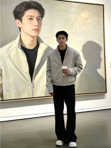 ZHUOCAN | Vintage Stand Collar Padded Jacket Mens Bomber