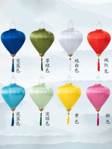 Diamond Pattern Foldable Lantern Outdoor Wedding Decoration Southeast Asian Style Street Lighting Silk Material Traditional Palace Lantern