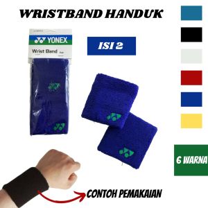 Wristband Olahraga / Hand Band Sport Isi 2 Bahan Handuk Tebal