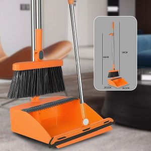 Household Broom Dustpan Set Soft Wool Sweeping Mop Cleaning Tool Plastic Material for Living Room