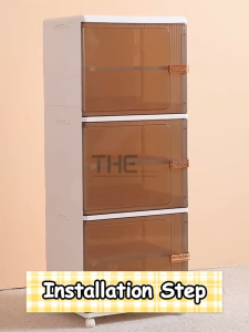 THE L41cm (1-5 Layers) Multi-Layer Multipurpose Foldable Storage Rack Food Storage Cabinet