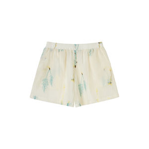 French Style Resort Embroidered Shirt Shorts Set