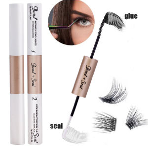 Dorisna Double-end False Eyelash Glue Bond & Seal Eyelash Extension Adhesive Retention Coating Waterproof Makeup Tool
