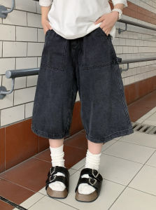 Washed American Retro High Street Jeans Shorts Mens Straight Leg Wide Leg Casual Versatile Seven-Foot Pants Summer Fashion