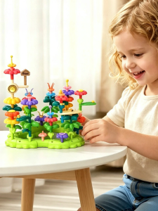 KUB | Intelligent Building Blocks for 1-3 Year Old Boys and Girls Puzzle and Flower Assembly Toy