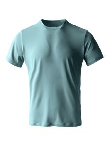 Ice Silk Mesh Quick Dry Breathable T-Shirt Mens Short Sleeve Summer Fitness Outdoor Sports round Neck Tank Top Polyester Fiber