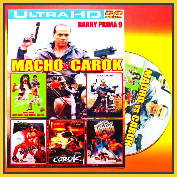 Kaset Film Indonesia Jadul Barry Prima Vol.9 Koleksi SILUMAN KERA TUMBAL- MACHO 2- NODA X- CAROK- GADIS BERWAJAH SERIBU (ISI 5 JUDUL)