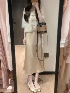 Zen Style Two-Piece Suit Dress for Plus Size Women Summer Outfit with Short Sleeves Chinese Traditional Design