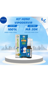 Xịt họng VIPODERVIR 20ml - Giảm ho đau rát họng ngứa họng